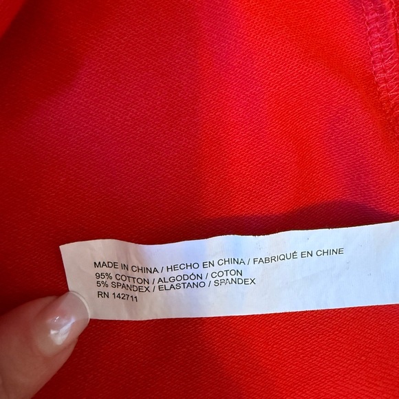 Eloquii Plus Size Women's Red Ruffle Sweatshirt - Picture 8 of 8